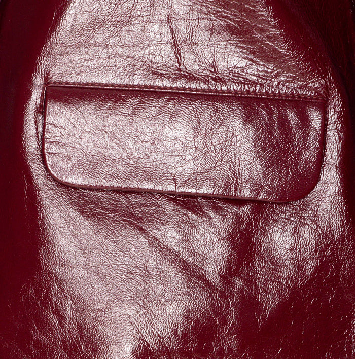 Self Portrait Jackets Red Lamb Leather
