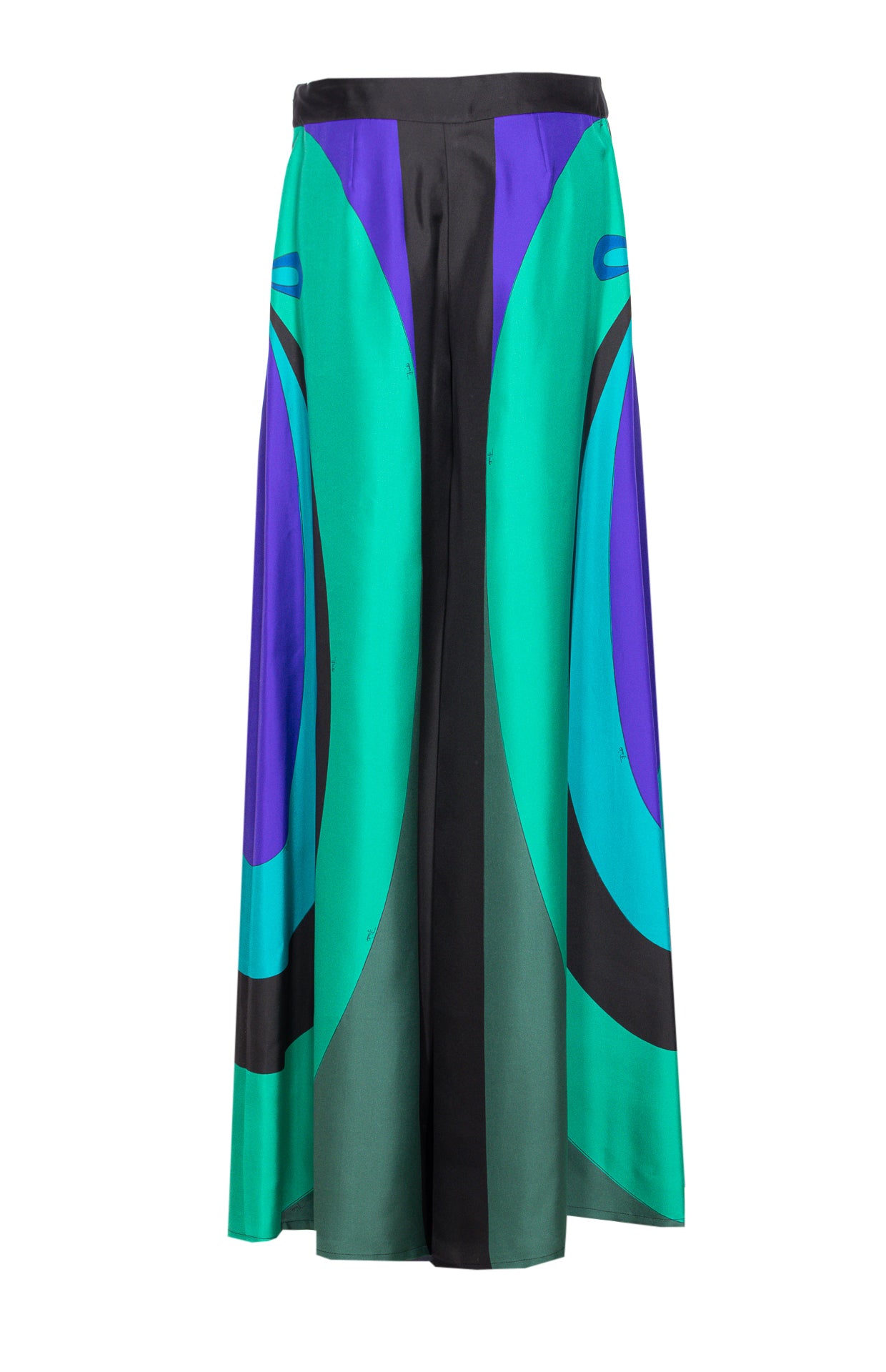 Emilio Pucci Trousers Blue Silk