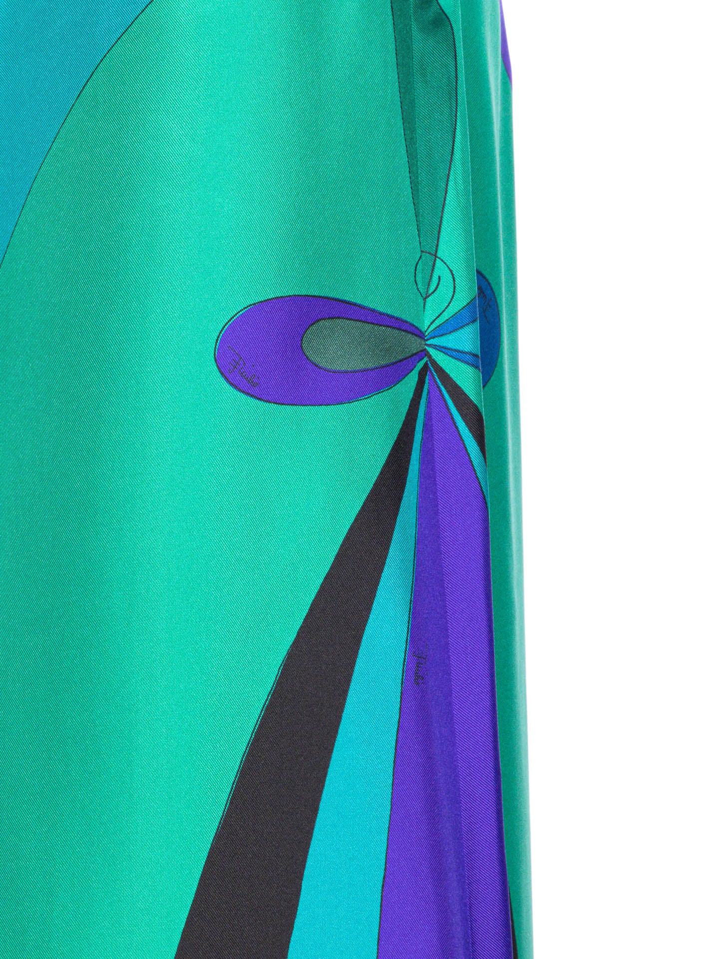 Emilio Pucci Trousers Blue Silk