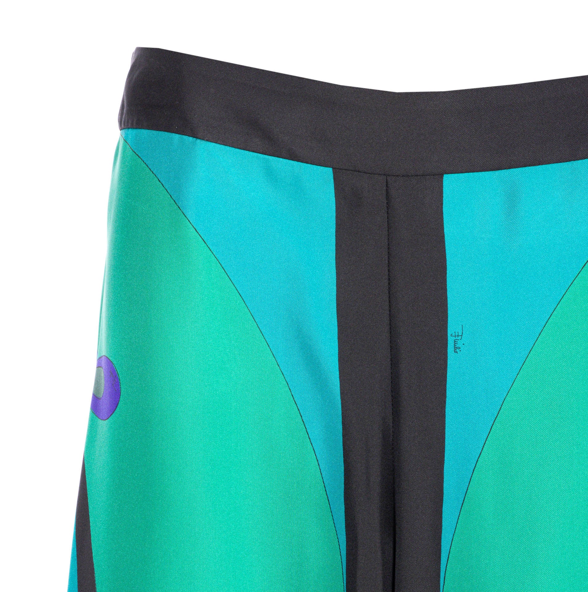 Emilio Pucci Trousers Blue Silk