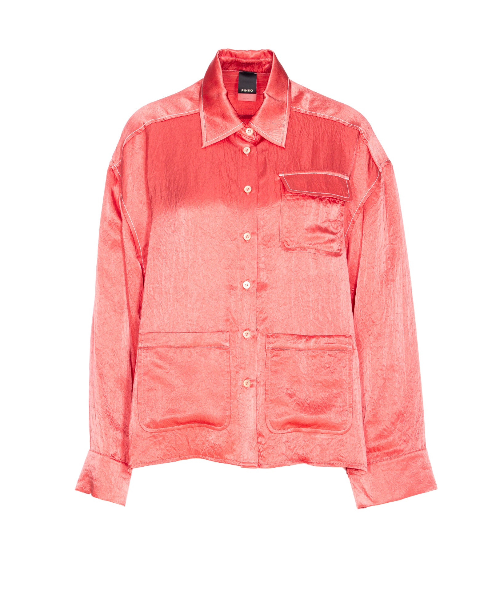 Pinko Shirts Pink Acetate
