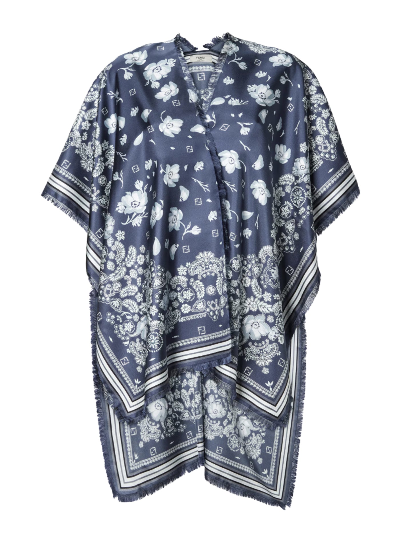 Fendi Jackets Blue Silk