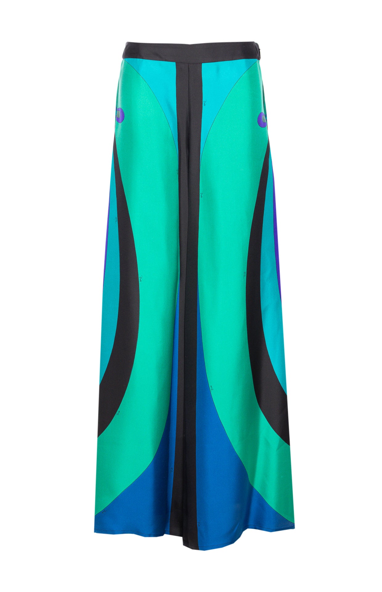 Emilio Pucci Trousers Blue Silk