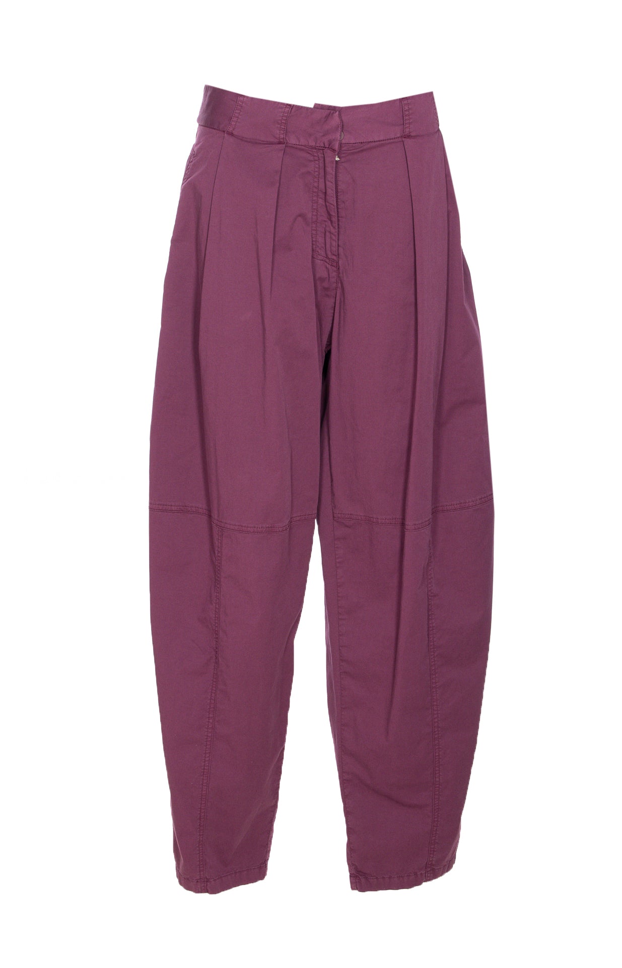 Pinko Trousers Purple Cotton