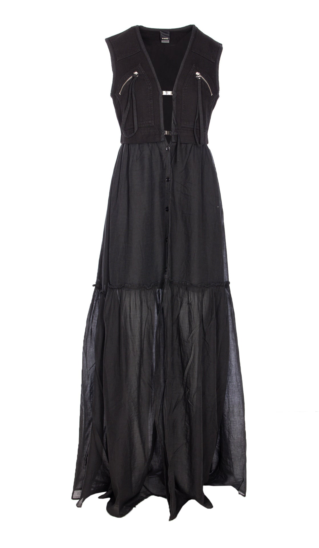 Pinko Dresses Black Cotton