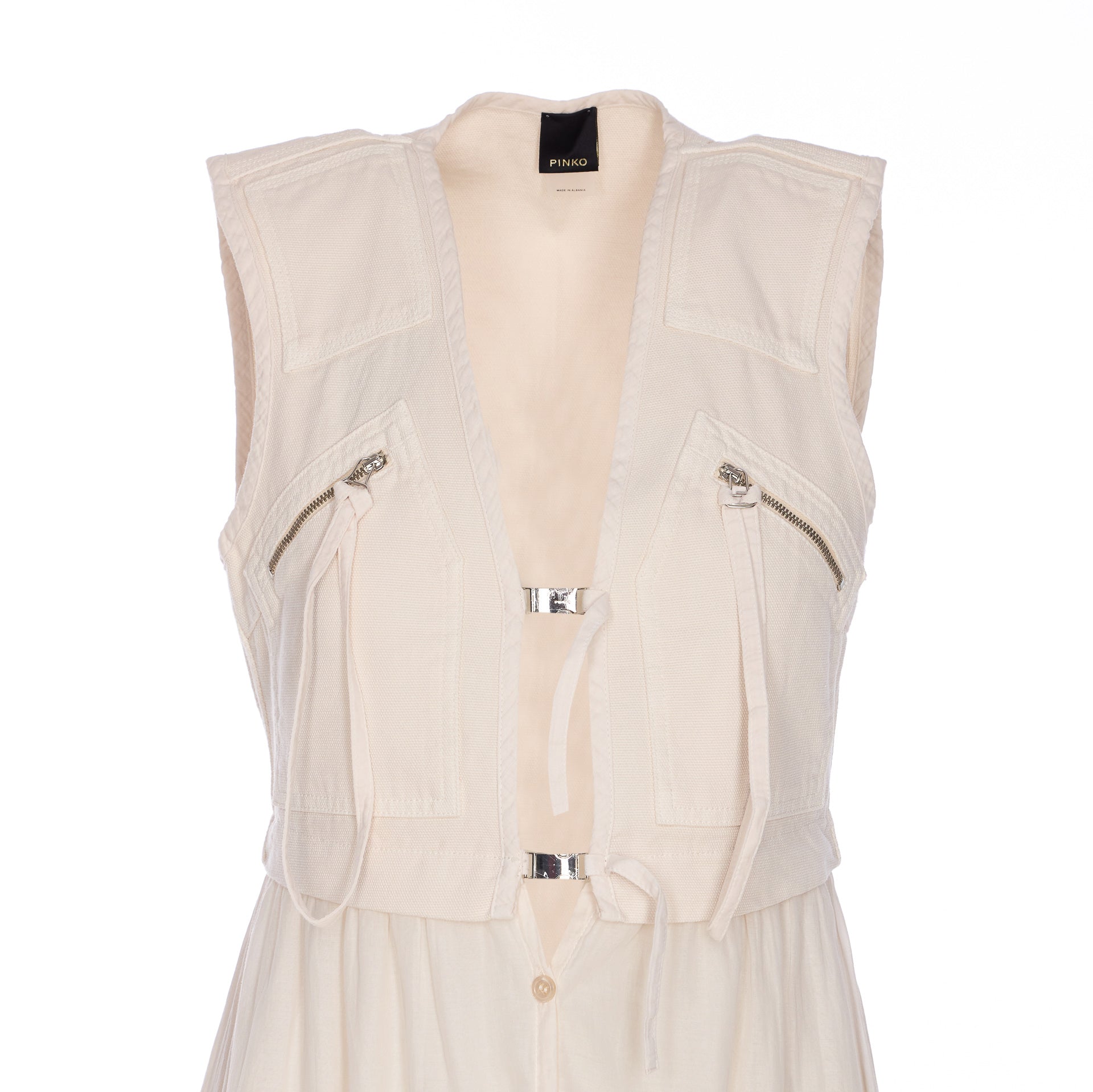 Pinko Dresses White Cotton