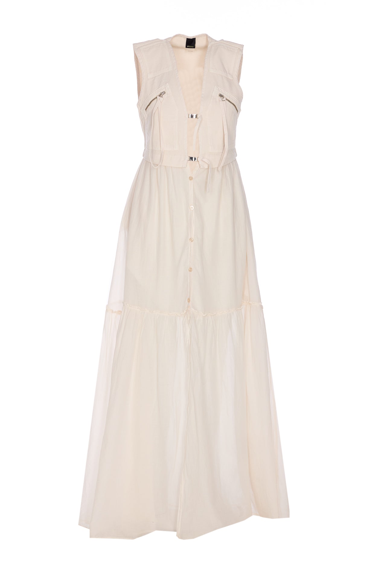 Pinko Dresses White Cotton