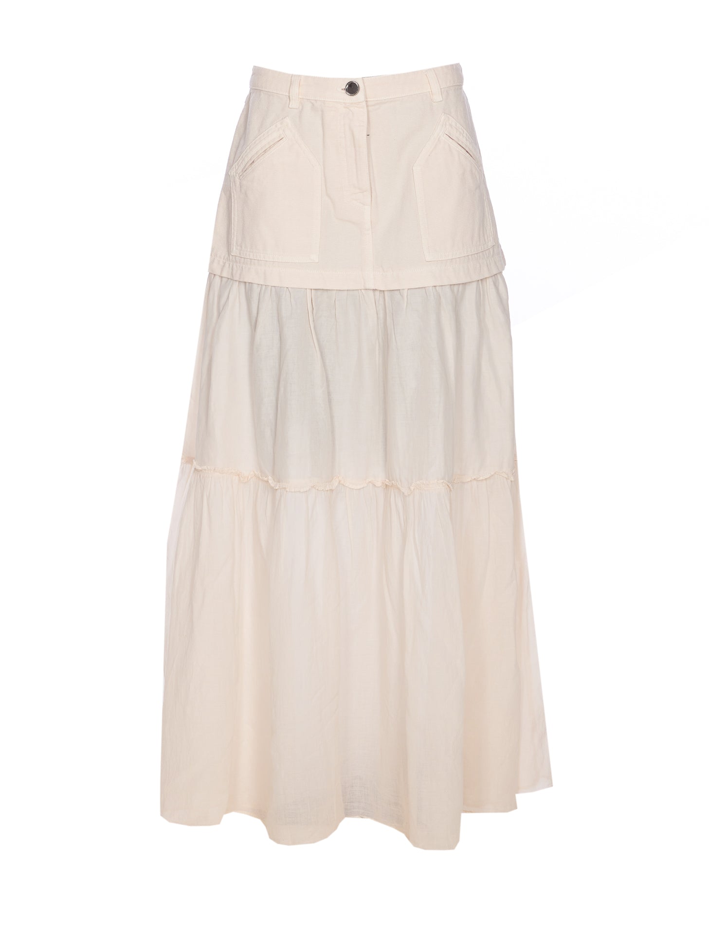 Pinko Skirts White Cotton