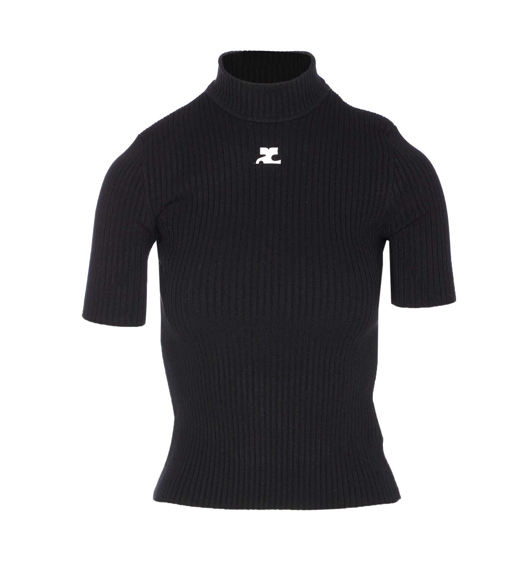 Courreges T-Shirts And Polos Black Viscose