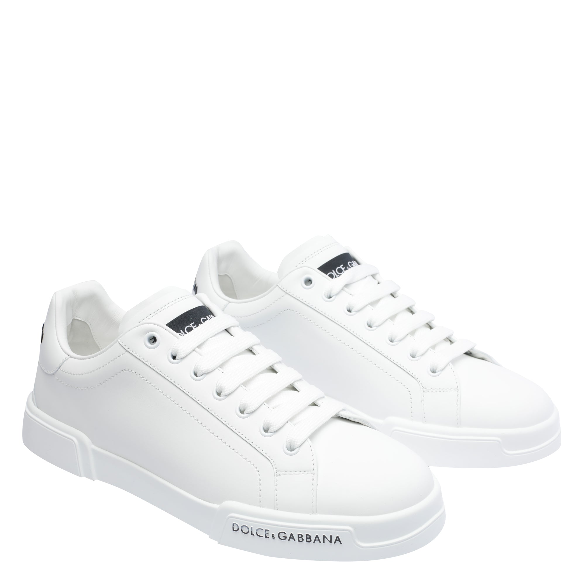 Dolce & Gabbana Sneakers White Calf Leather/rubber Sole