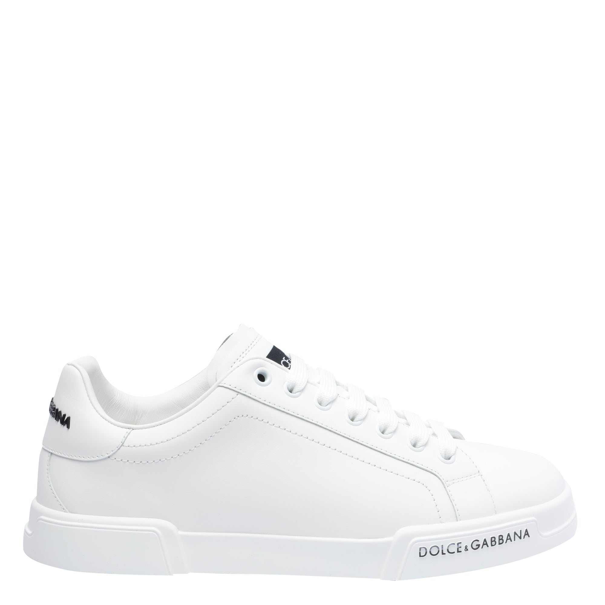 Dolce & Gabbana Sneakers White Calf Leather/rubber Sole