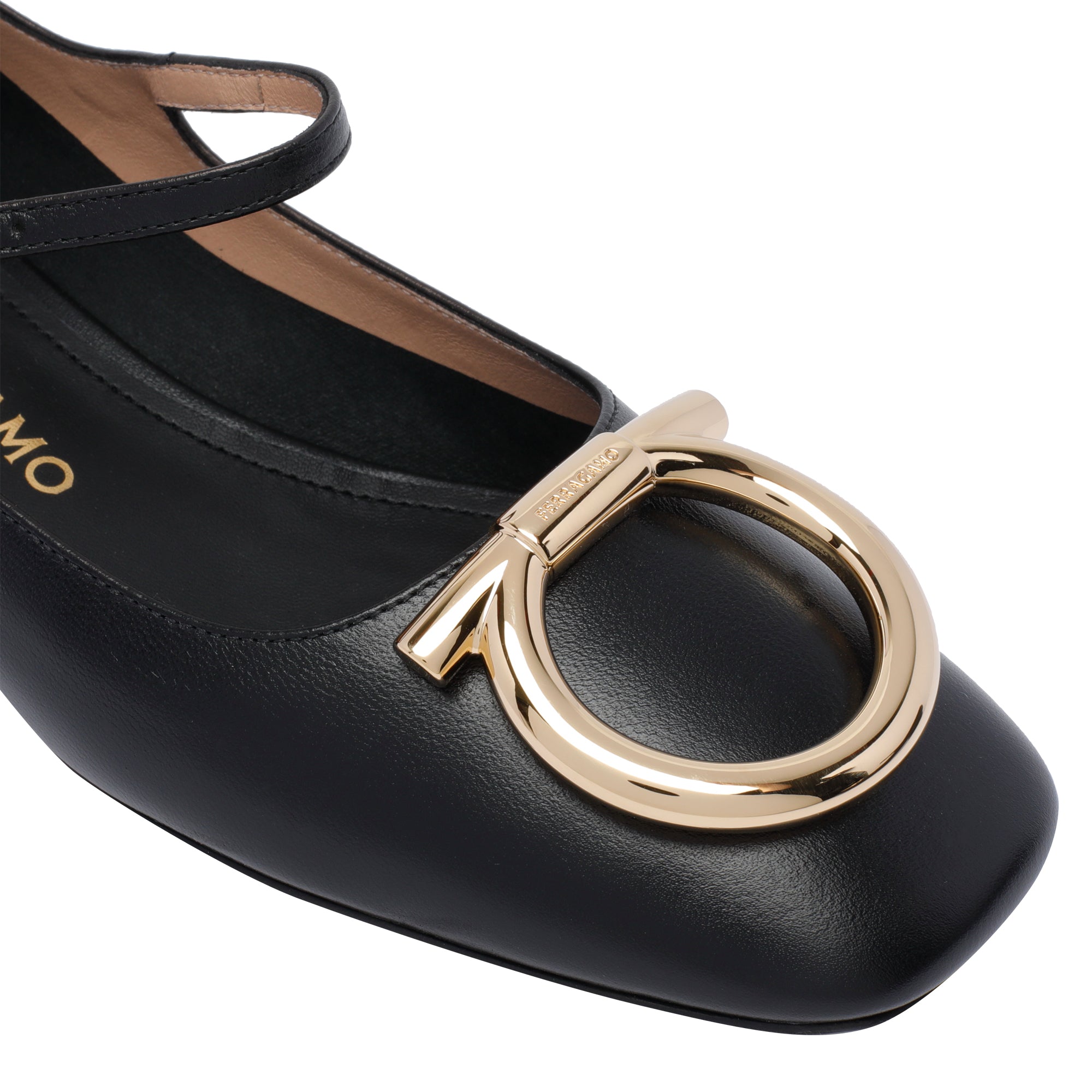 Ferragamo Flat shoes Black Calf Leather/leather Sole