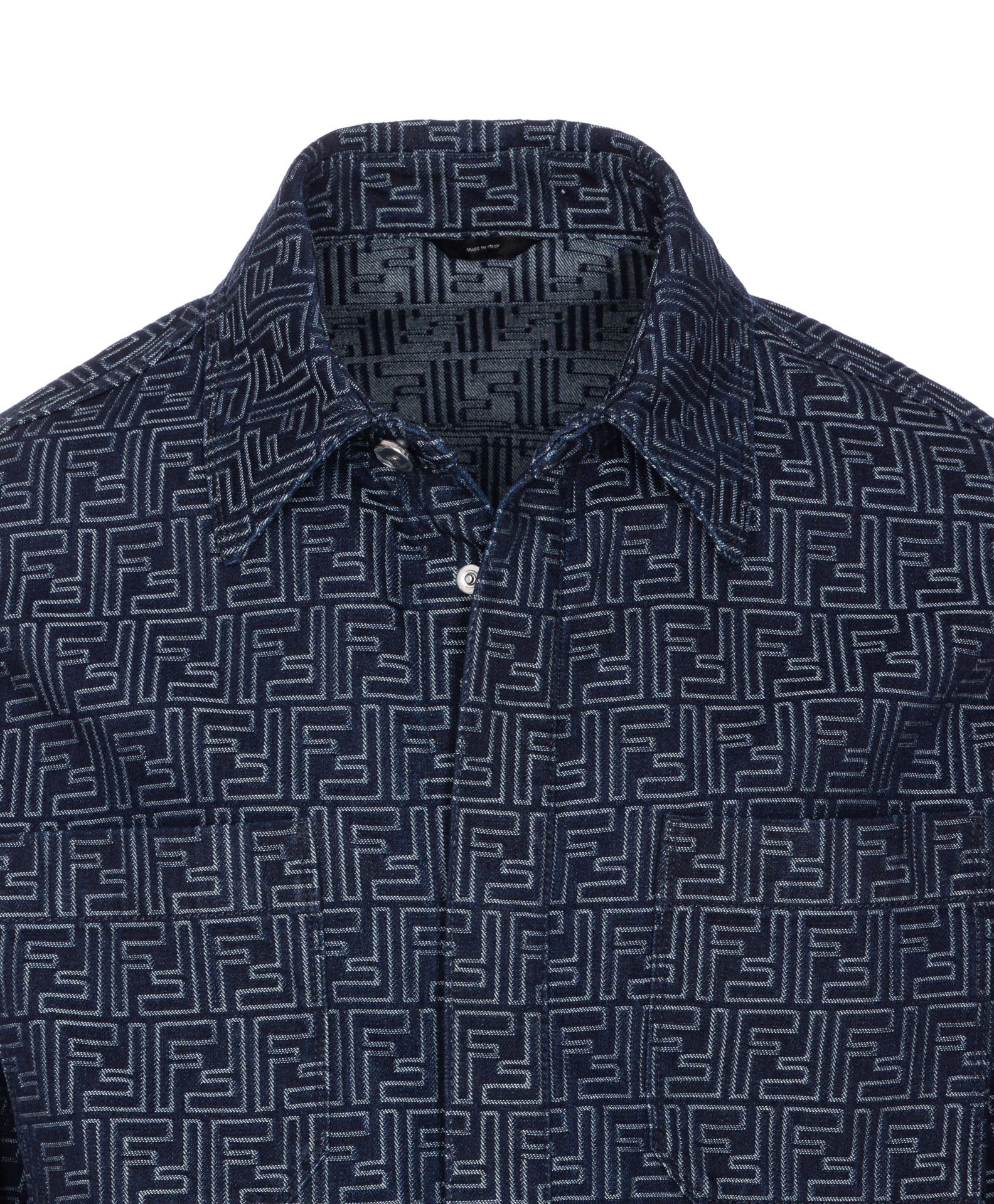 Fendi Jackets Blue Cotton