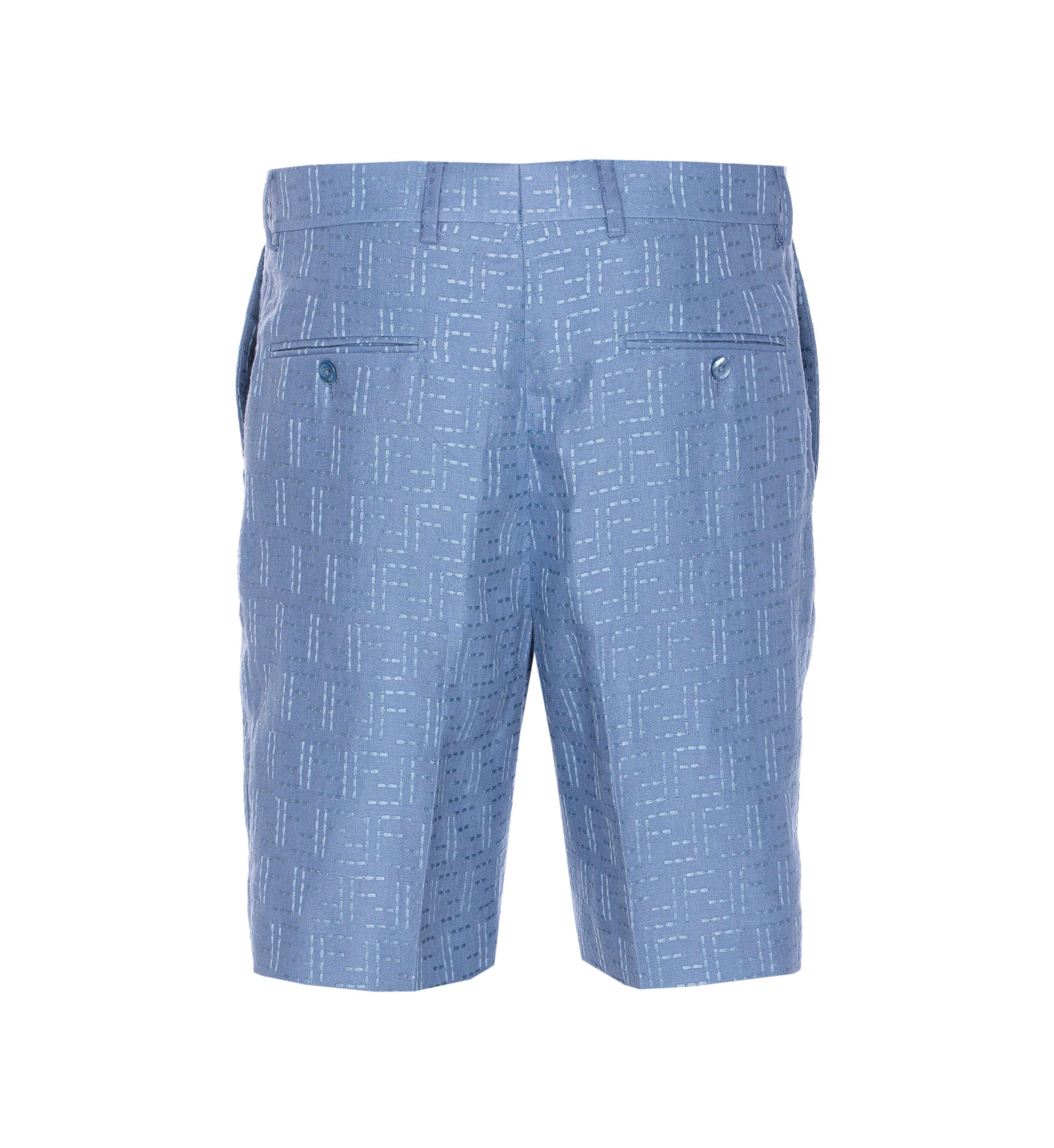 Fendi Shorts Blue Linen