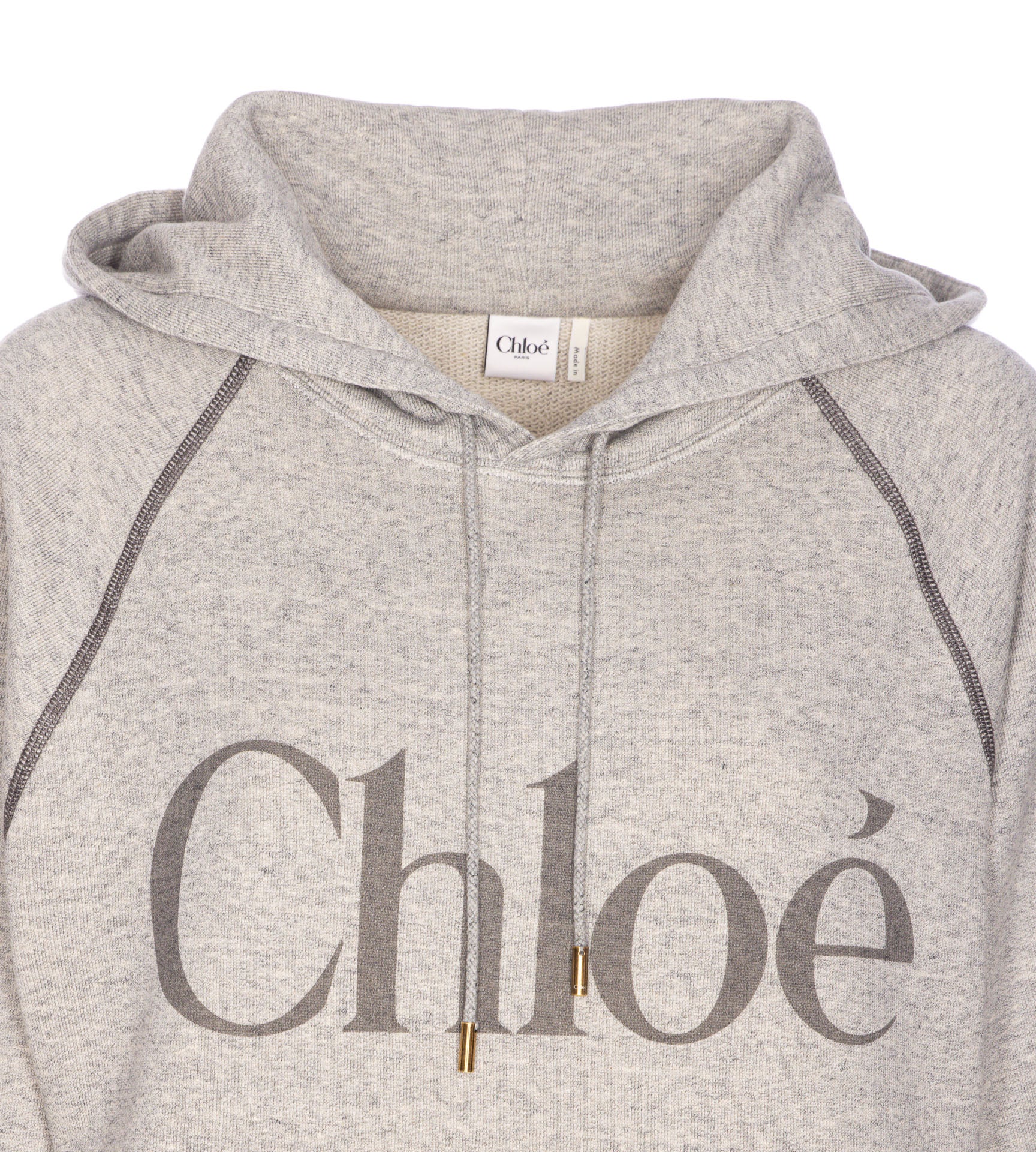 Chloè Sweaters Grey Cotton