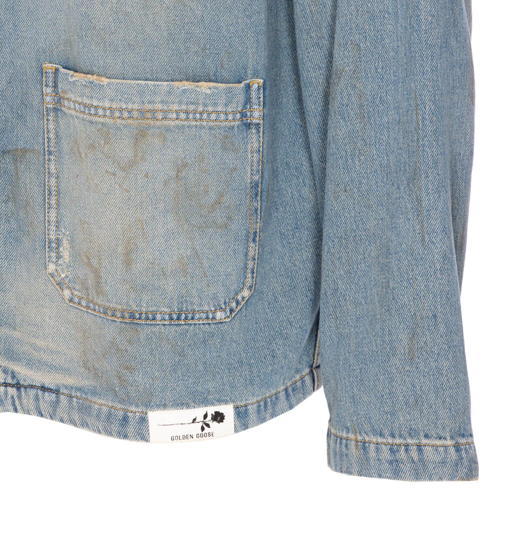 Golden Goose Jackets Blue Cotton