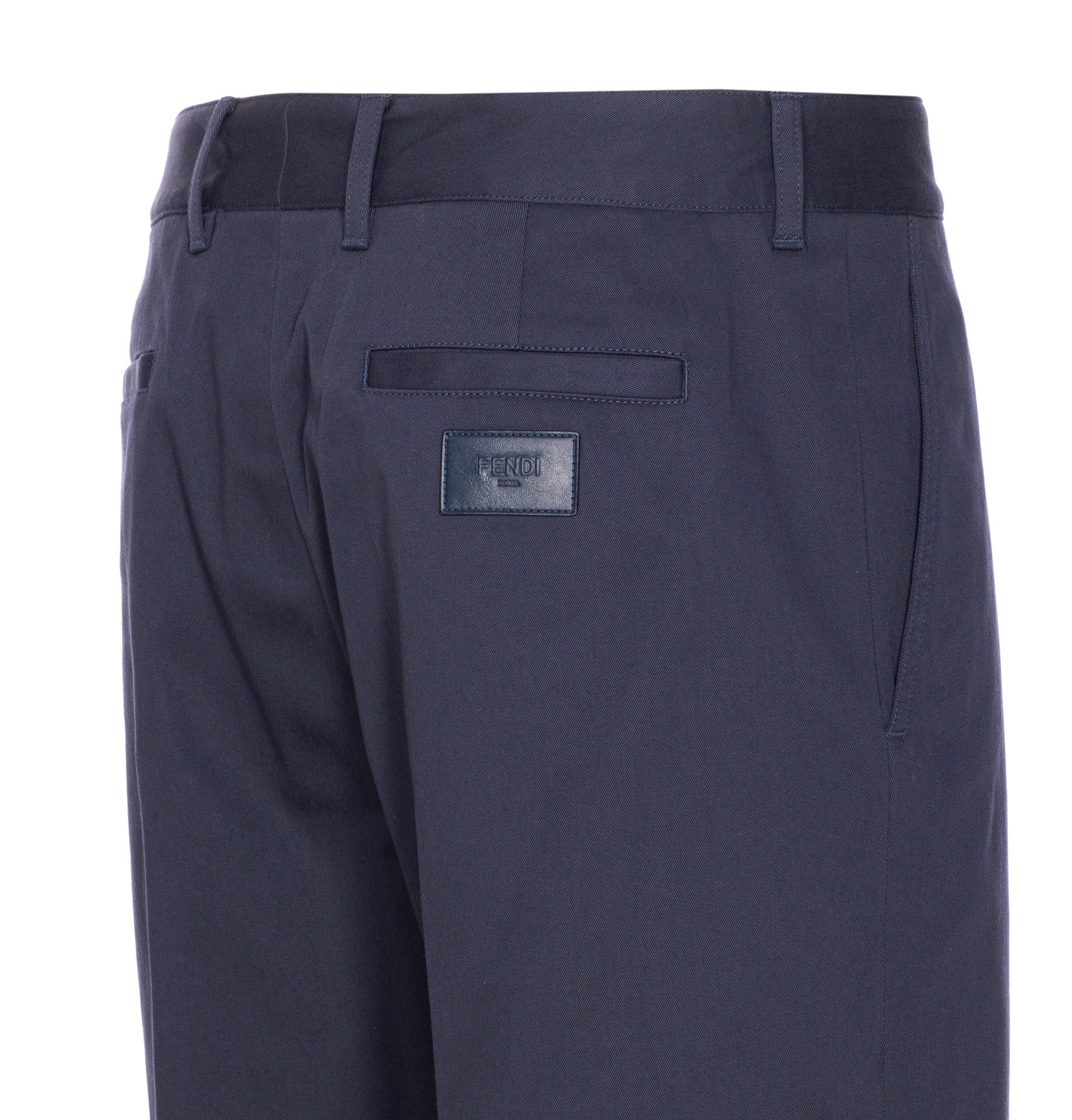 Fendi Trousers Blue Cotton