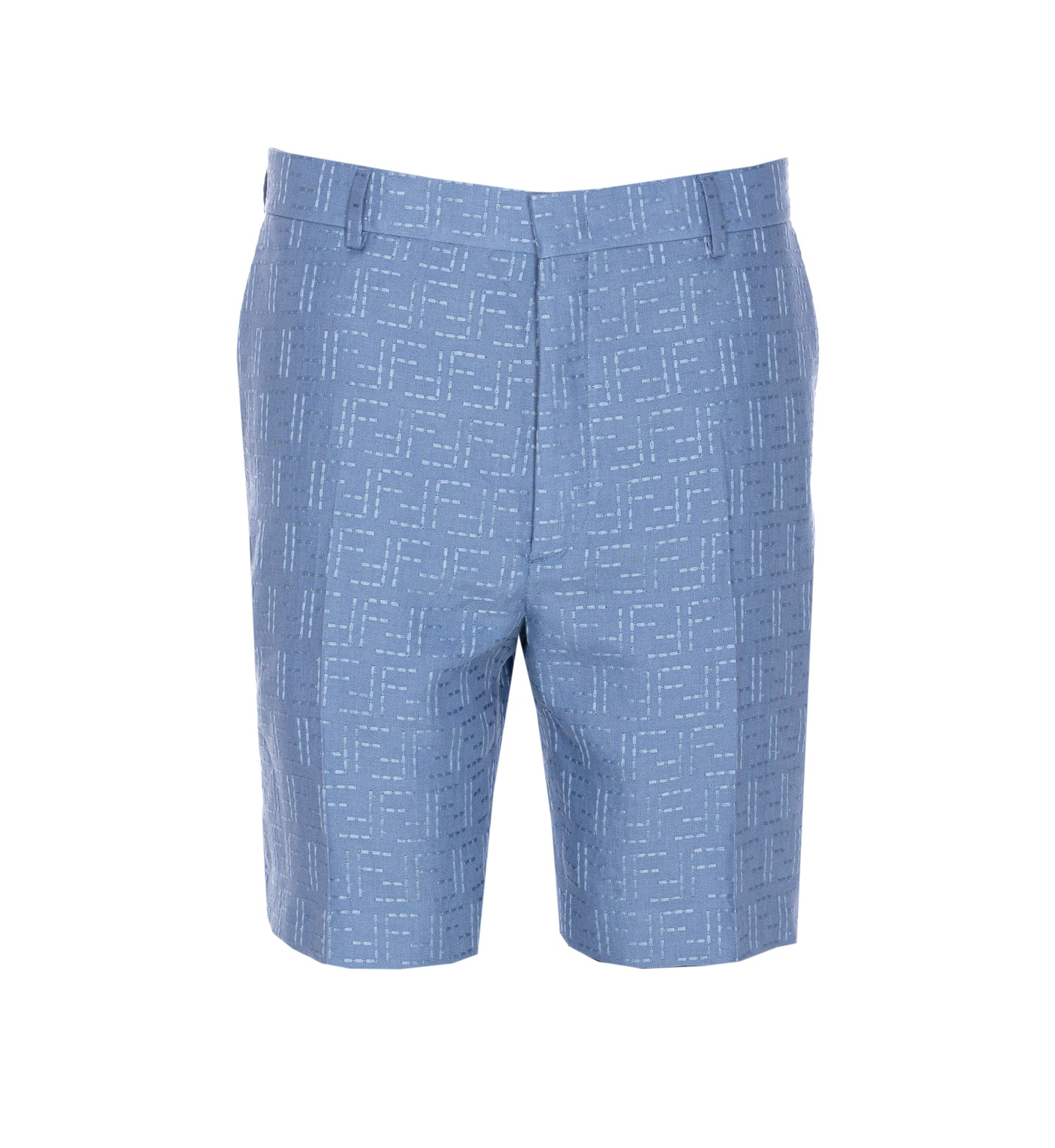 Fendi Shorts Blue Linen