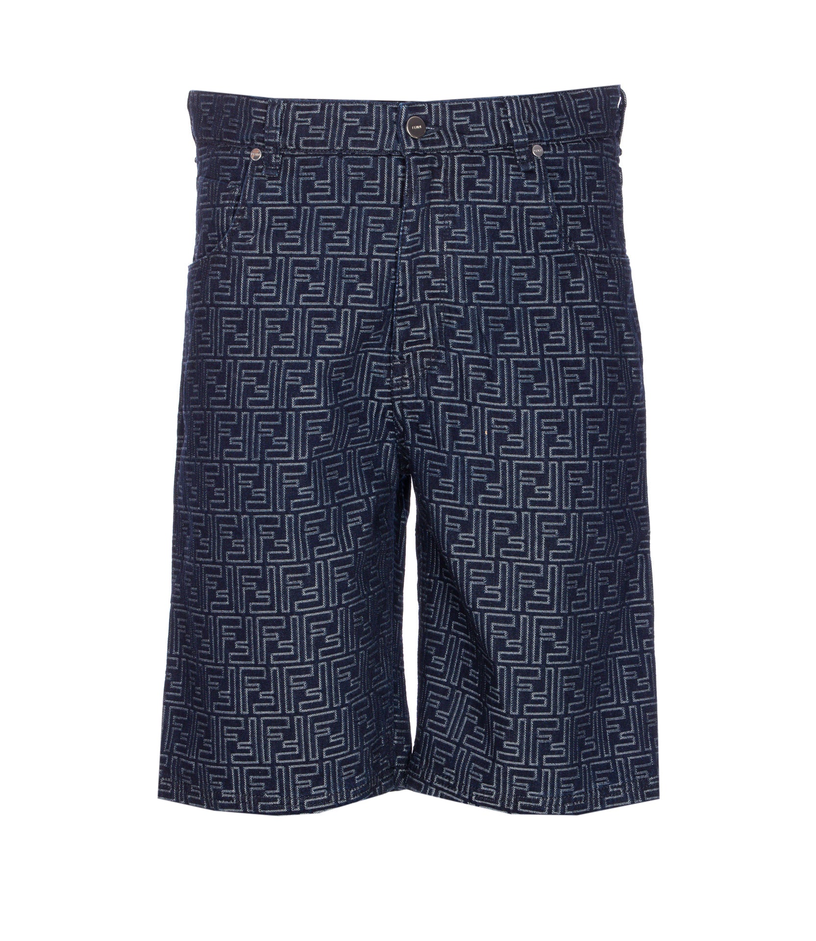 Fendi Shorts Blue Cotton