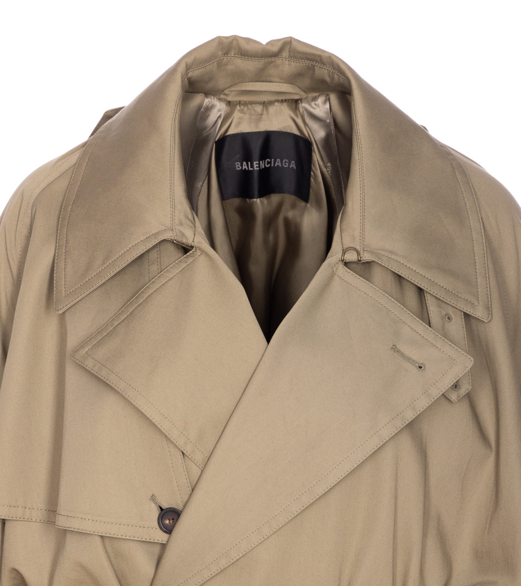 Balenciaga Coats Beige Cotton