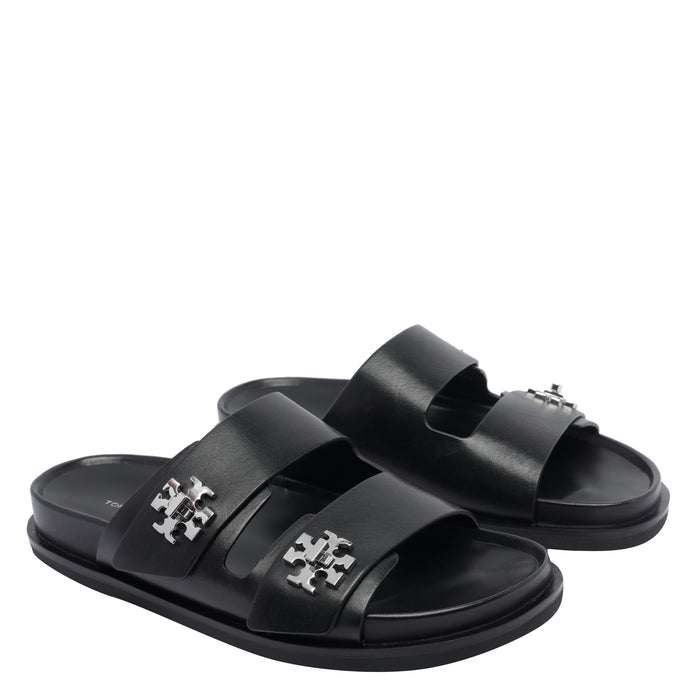 Tory Burch Sandals Black Leather / Rubber Sole