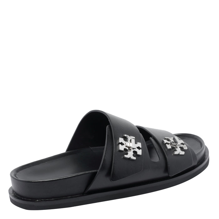 Tory Burch Sandals Black Leather / Rubber Sole