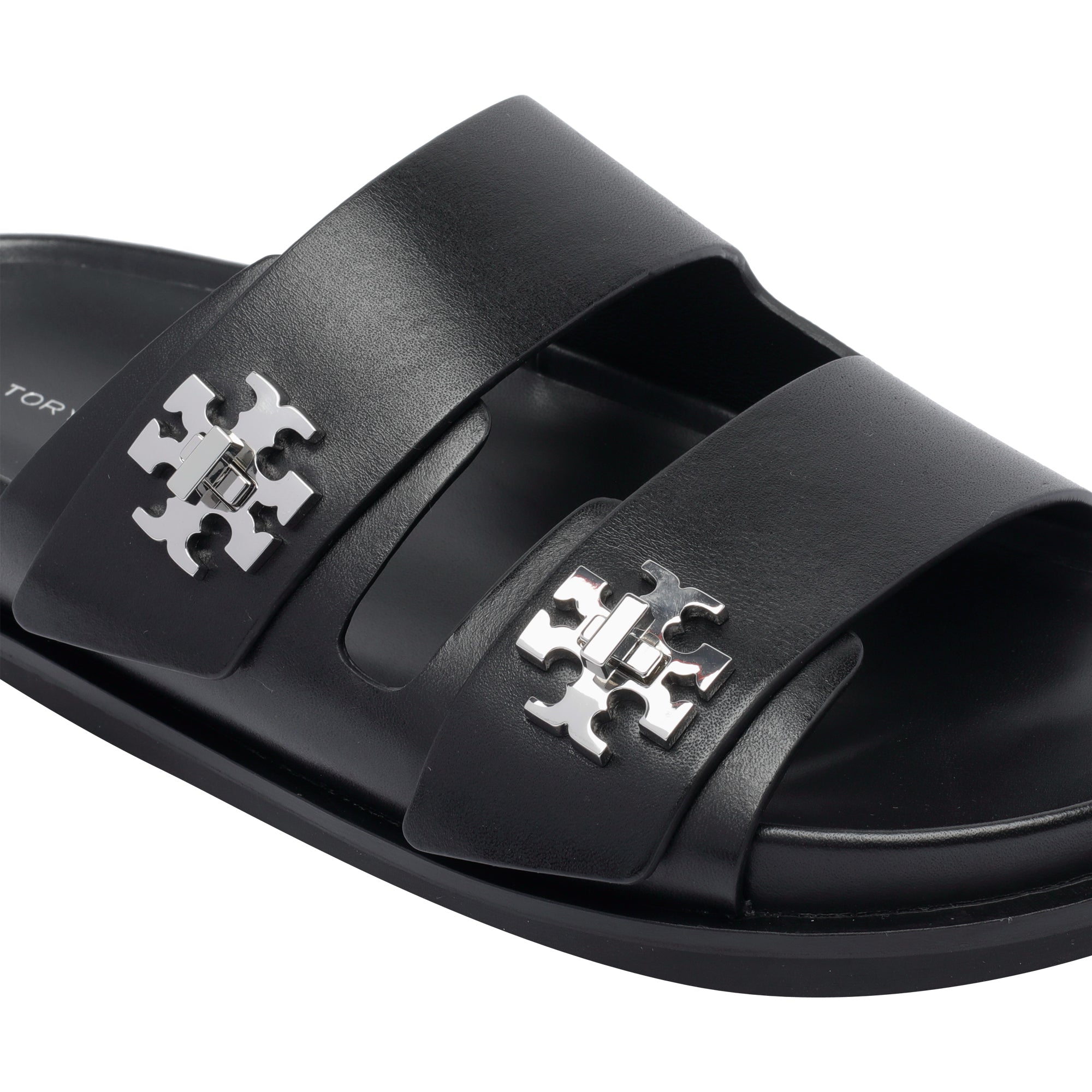 Tory Burch Sandals Black Leather / Rubber Sole