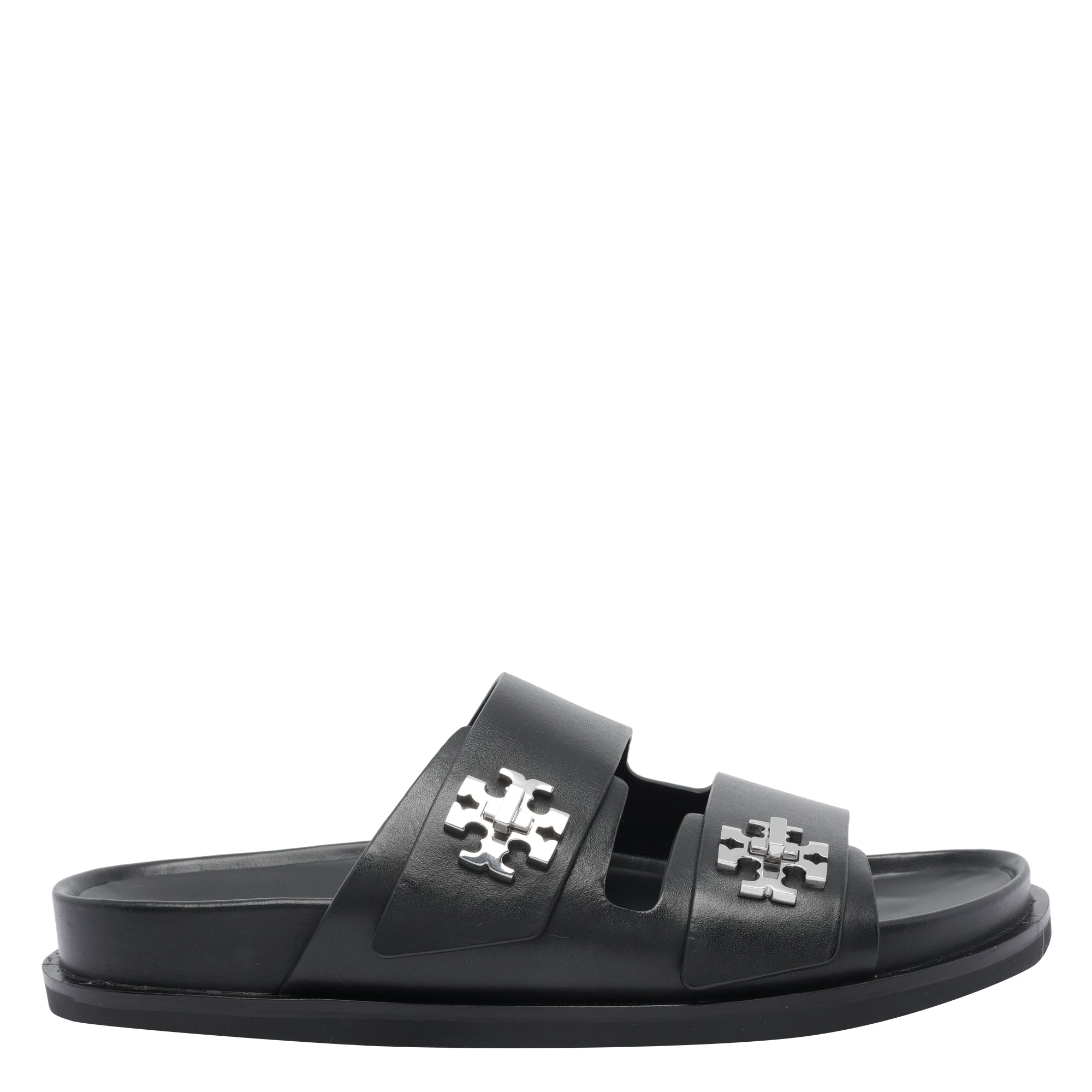 Tory Burch Sandals Black Leather / Rubber Sole