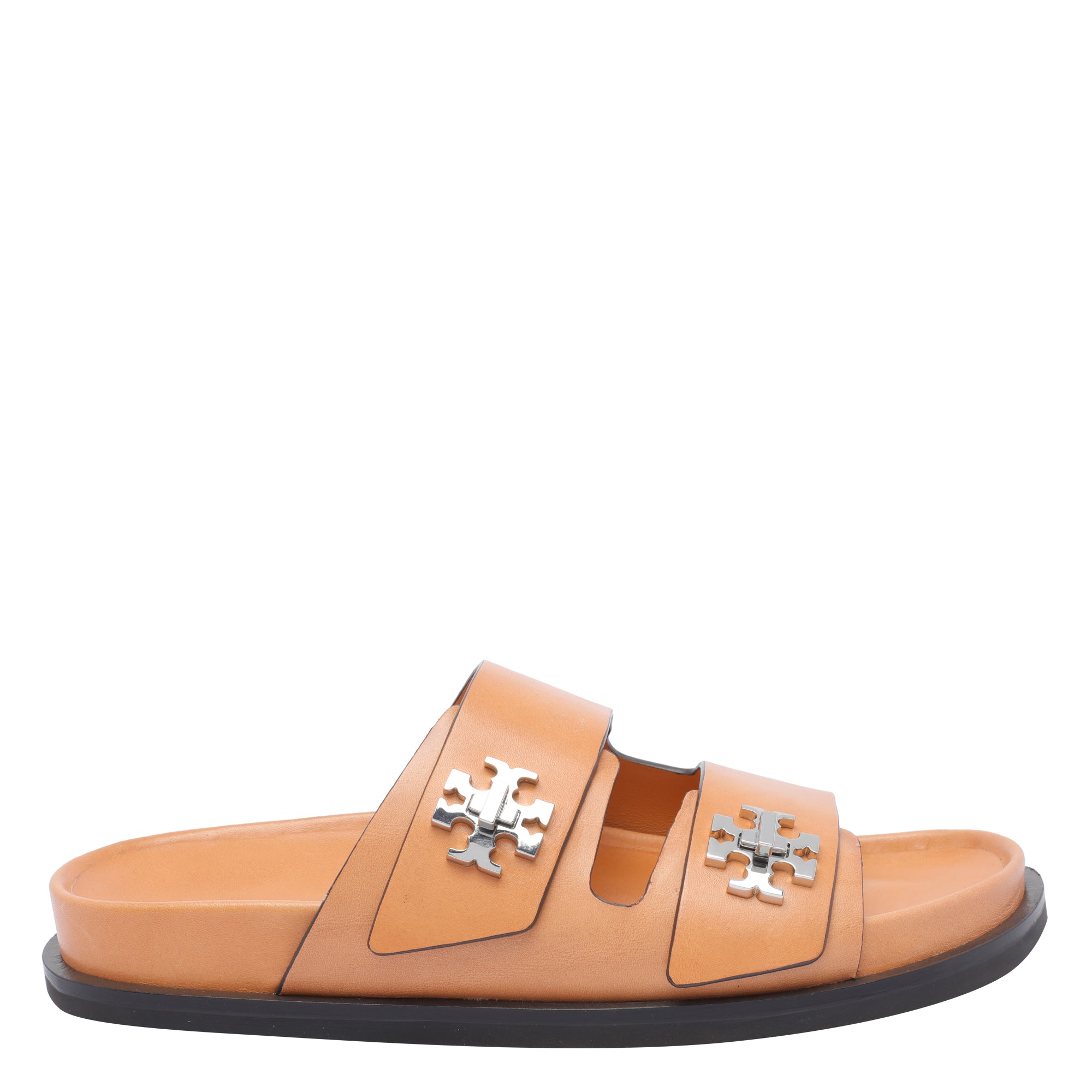 Tory Burch Sandals Brown Leather / Rubber Sole