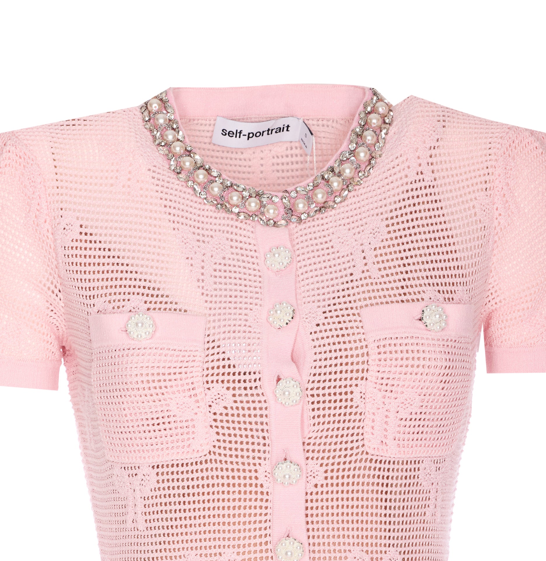 Self Portrait Dresses Pink Cotton