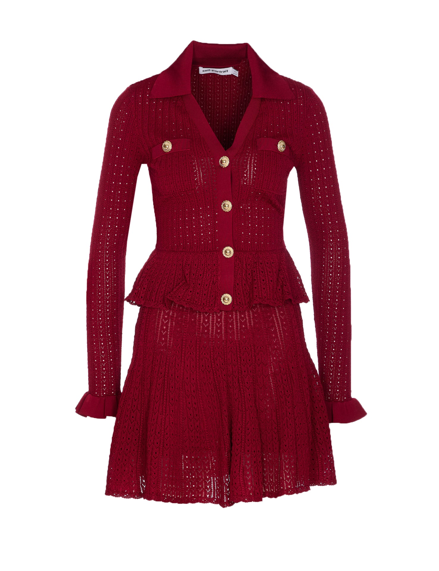 Self Portrait Dresses Red Viscose