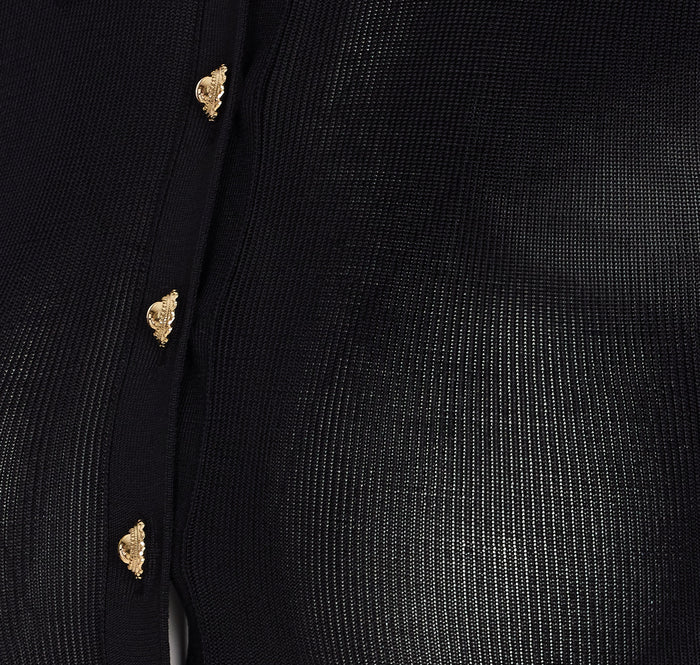 Self Portrait Top Black Viscose