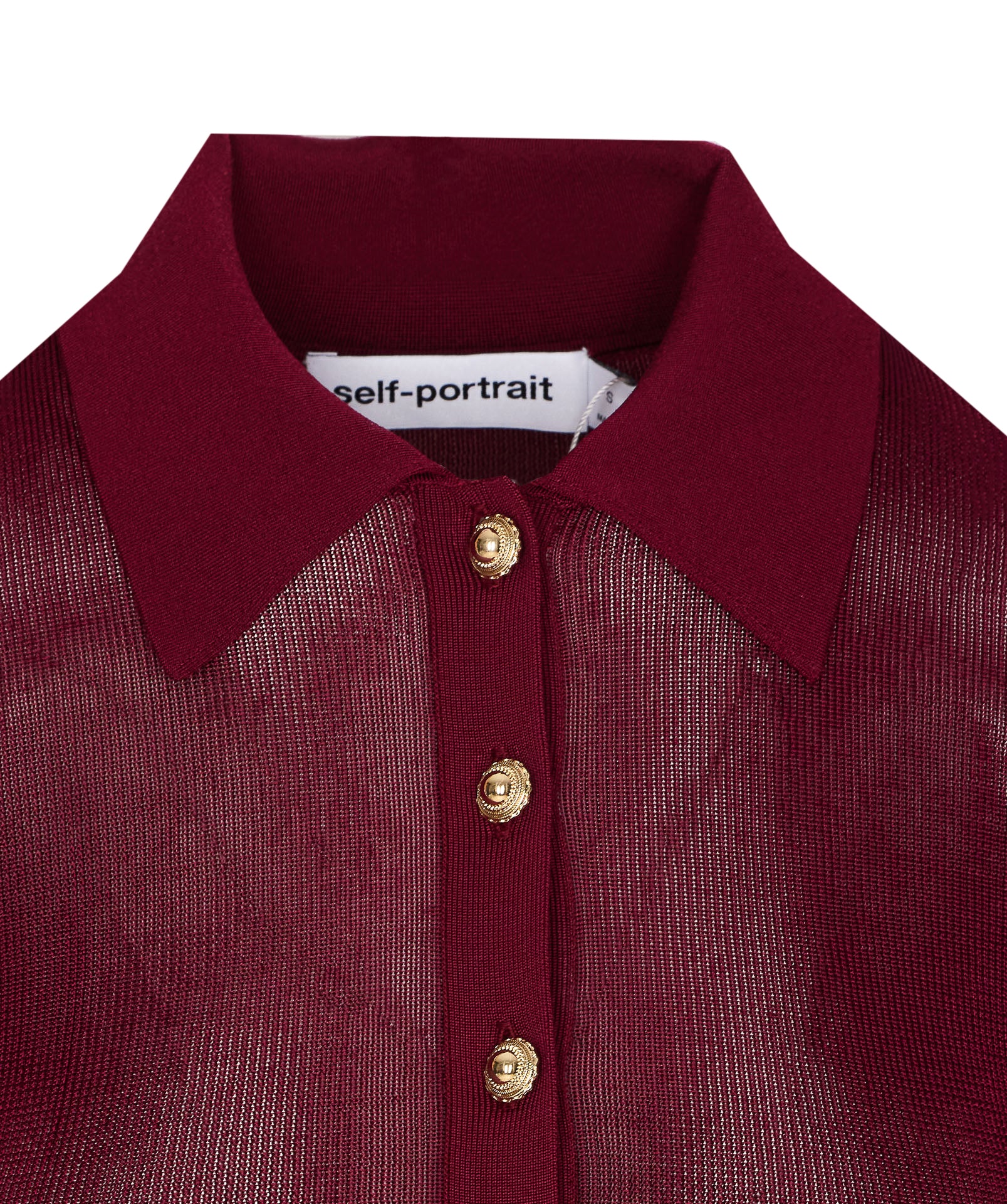 Self Portrait Top Red Viscose