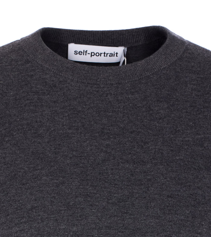 Self Portrait Sweaters Grey Wool