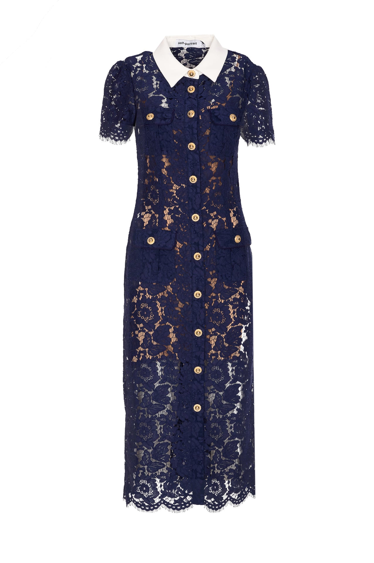 Self Portrait Dresses Blue Polyamide
