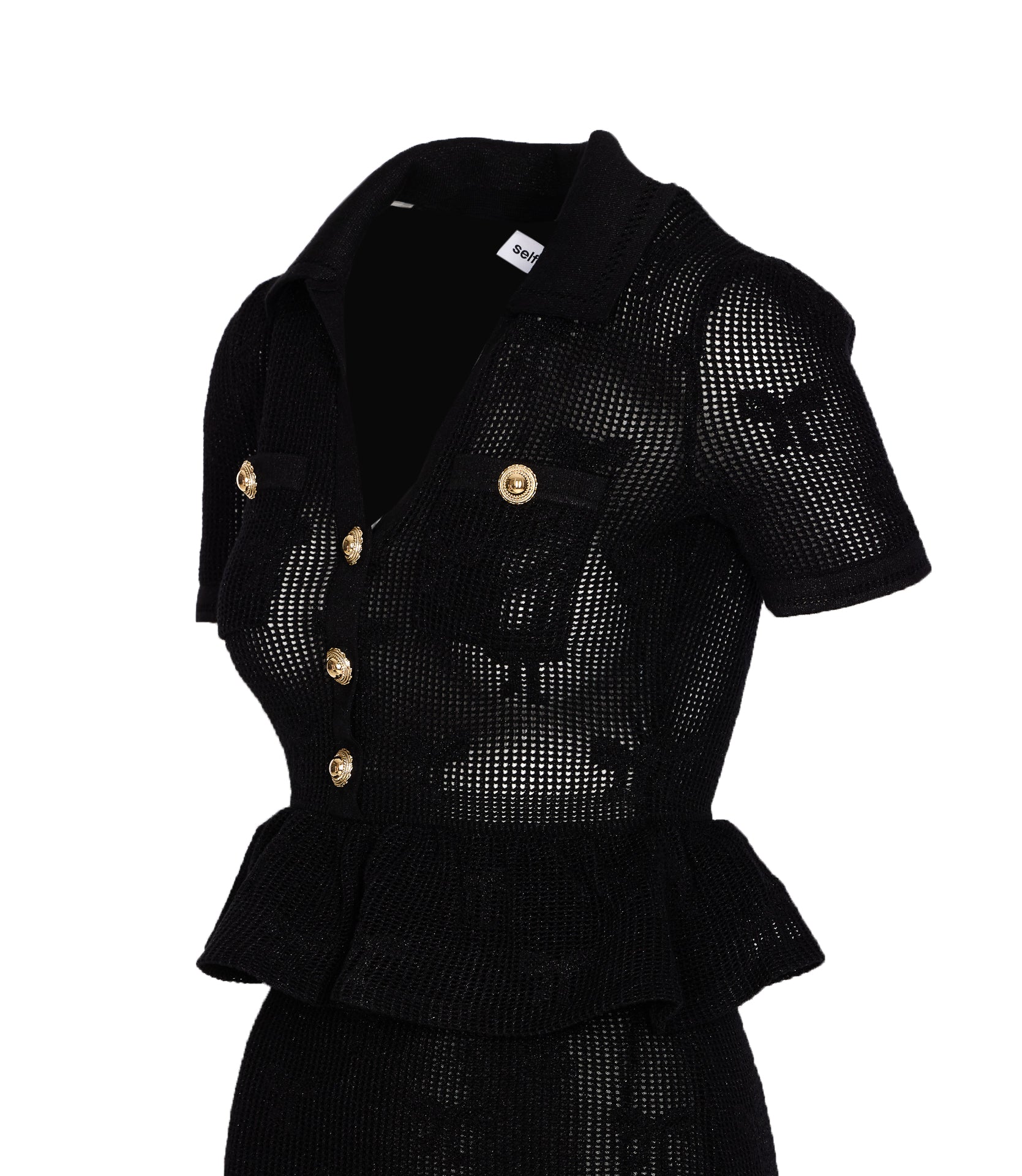 Self Portrait Dresses Black Cotton