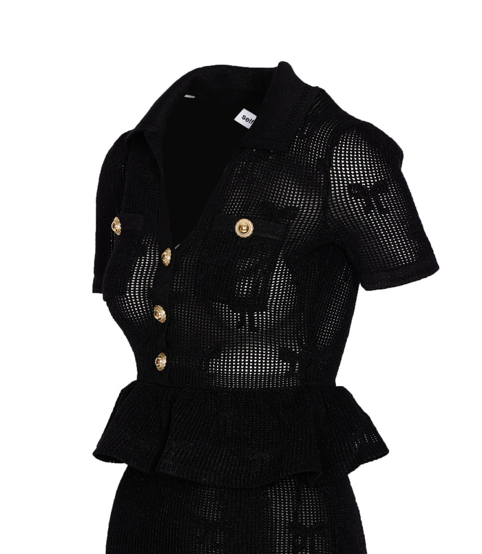 Self Portrait Dresses Black Cotton