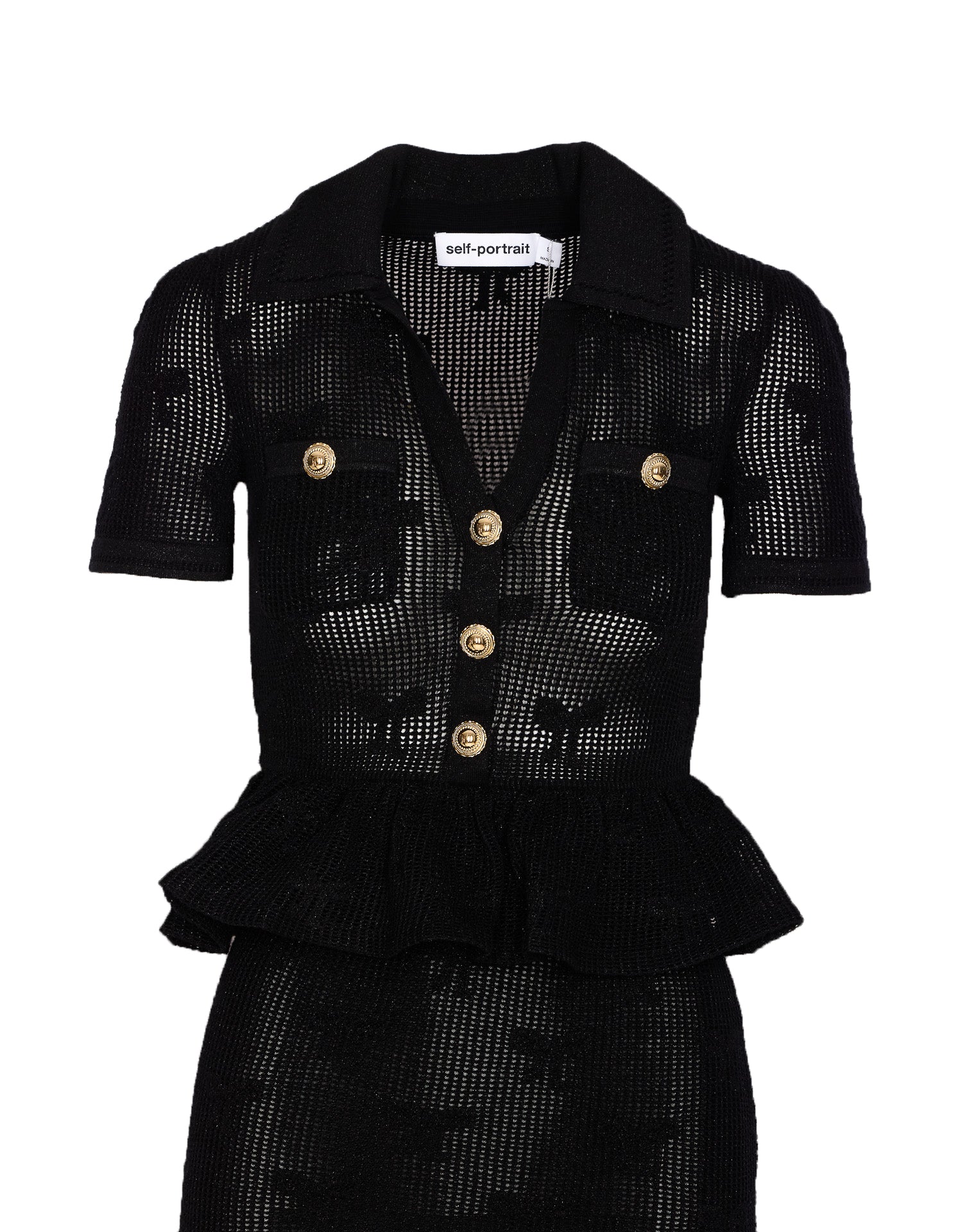 Self Portrait Dresses Black Cotton