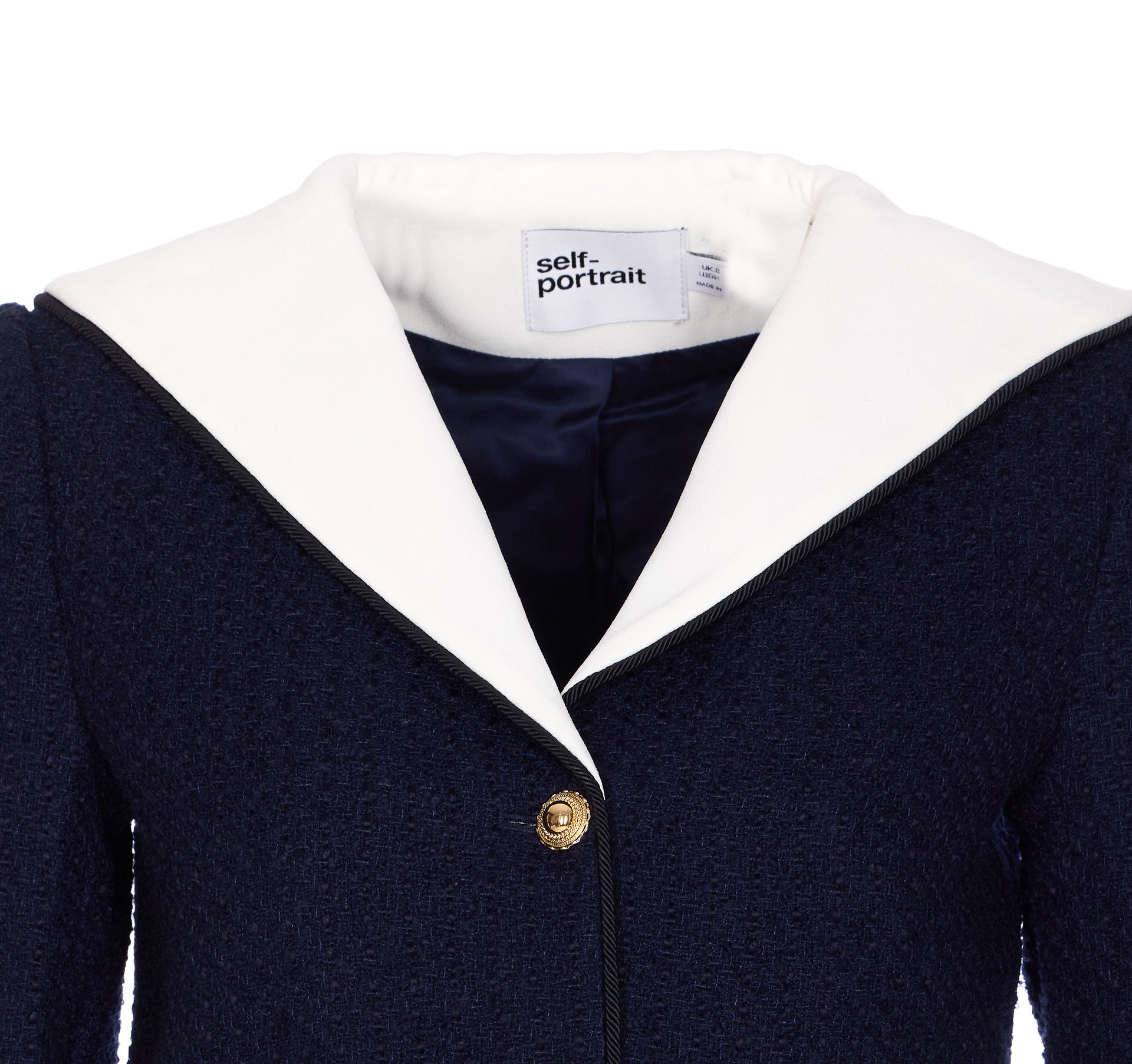 Self Portrait Jackets Blue Polyester