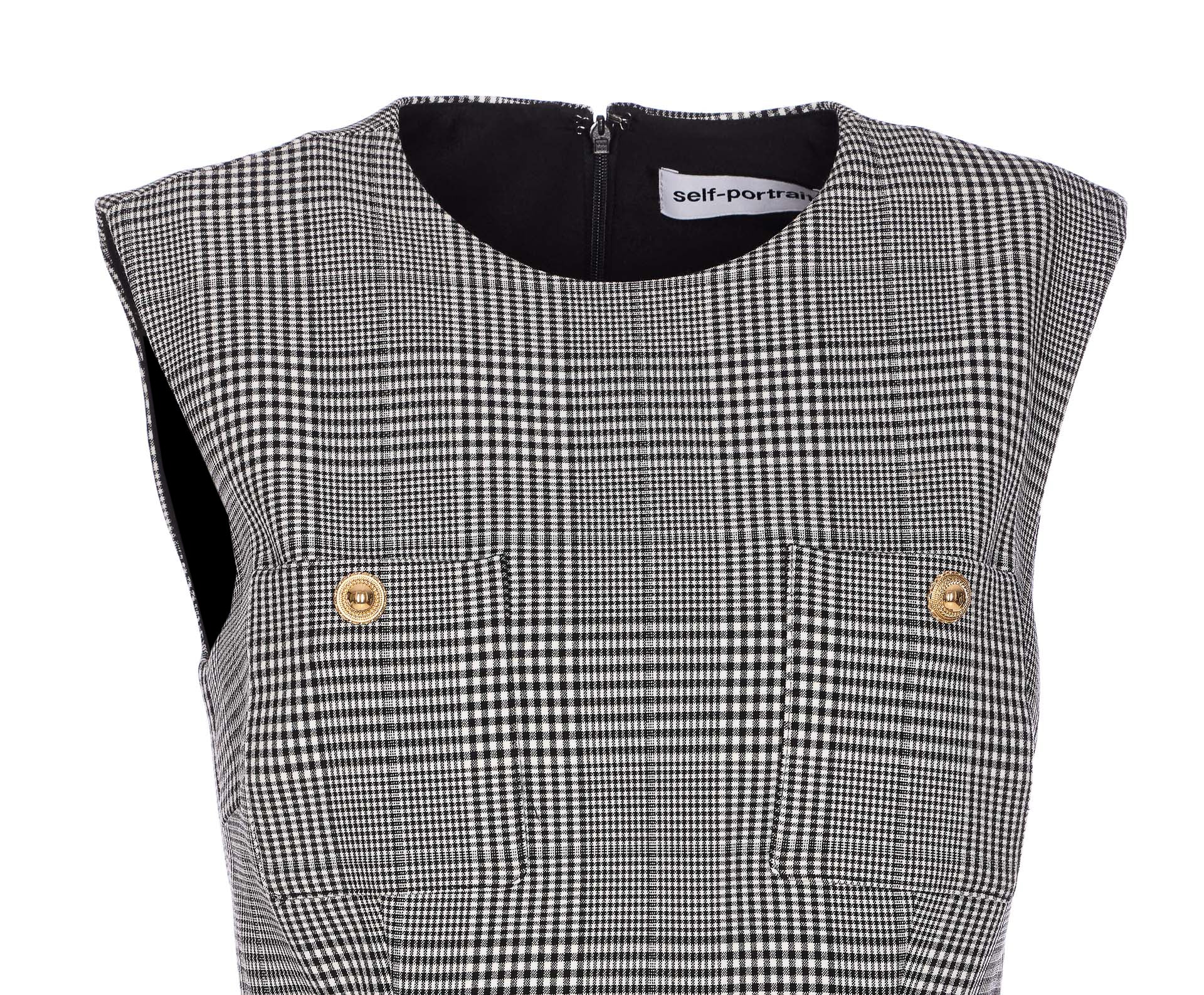 Self Portrait Dresses Grey Polyester
