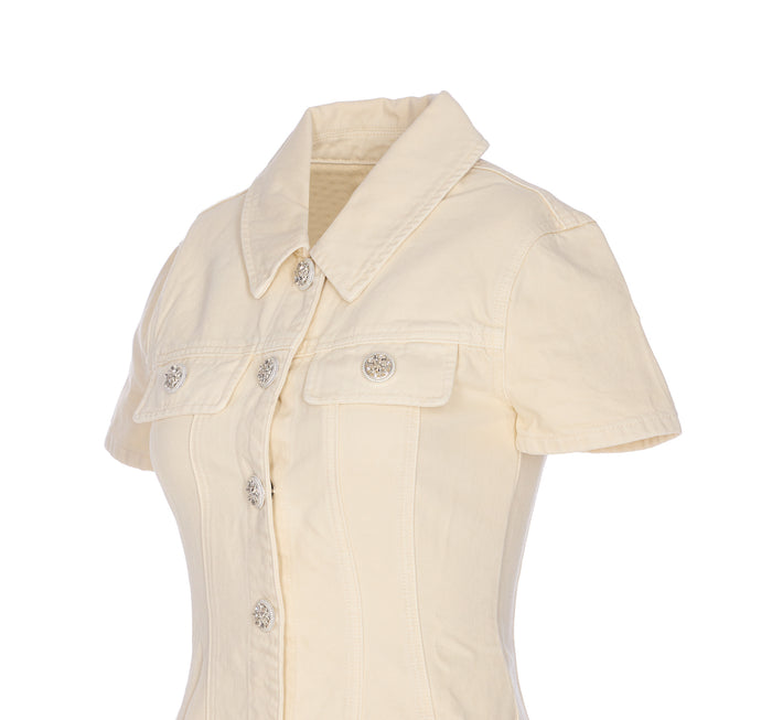 Self Portrait Dresses White Cotton