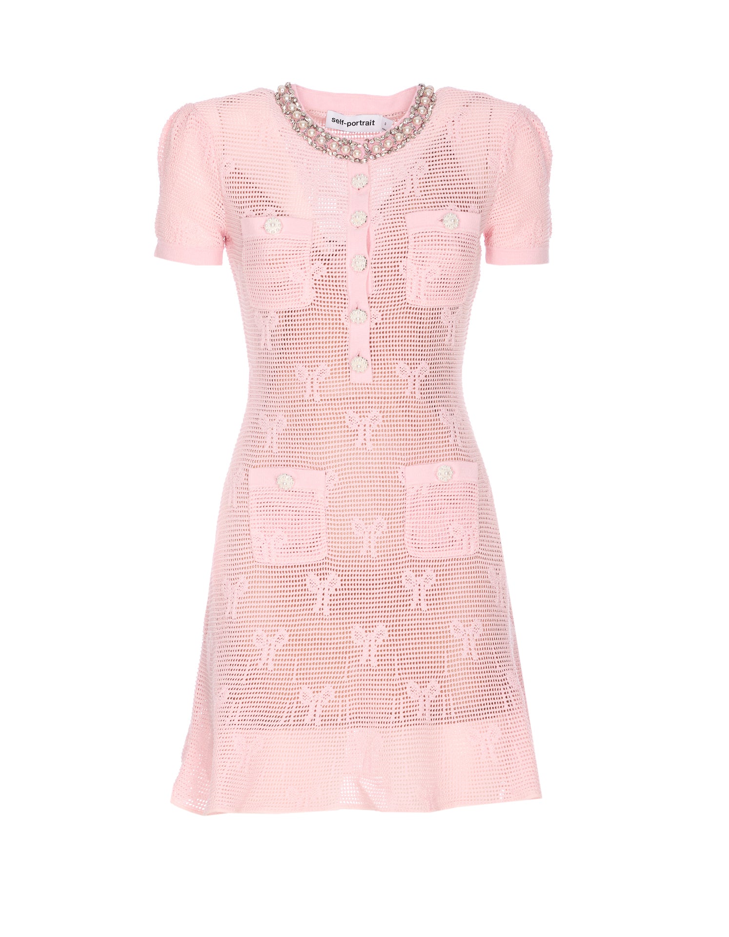 Self Portrait Dresses Pink Cotton