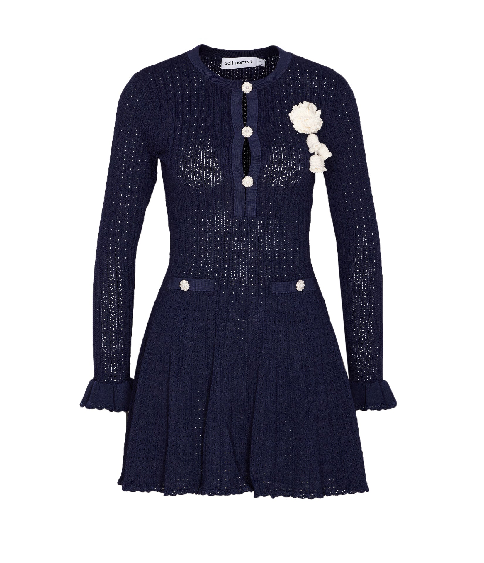 Self Portrait Dresses Blue Viscose