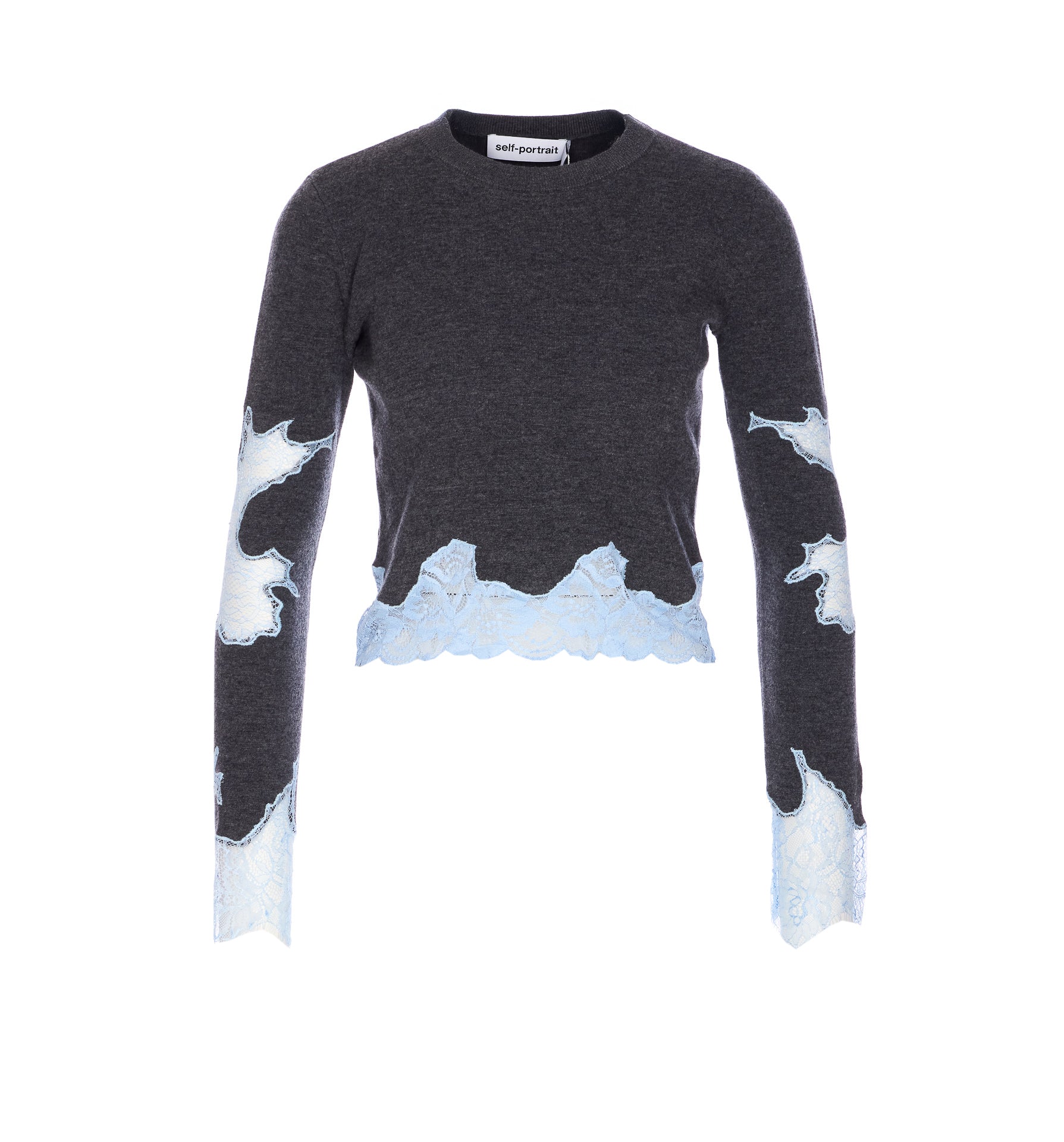 Self Portrait Sweaters Grey Wool