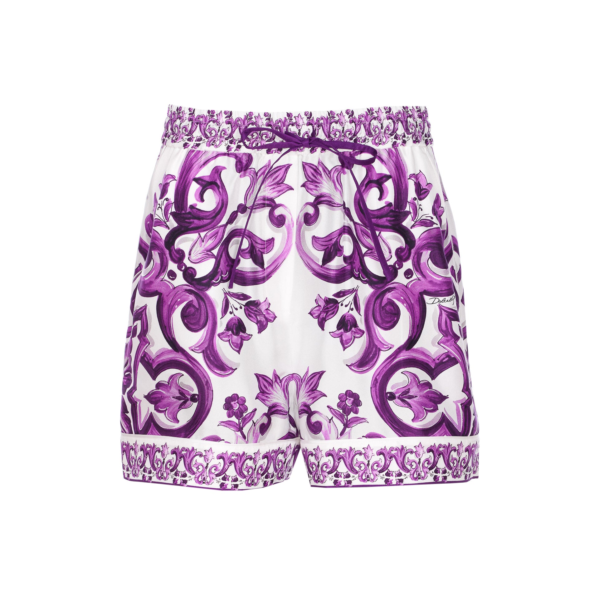 Dolce & Gabbana Shorts Purple Silk