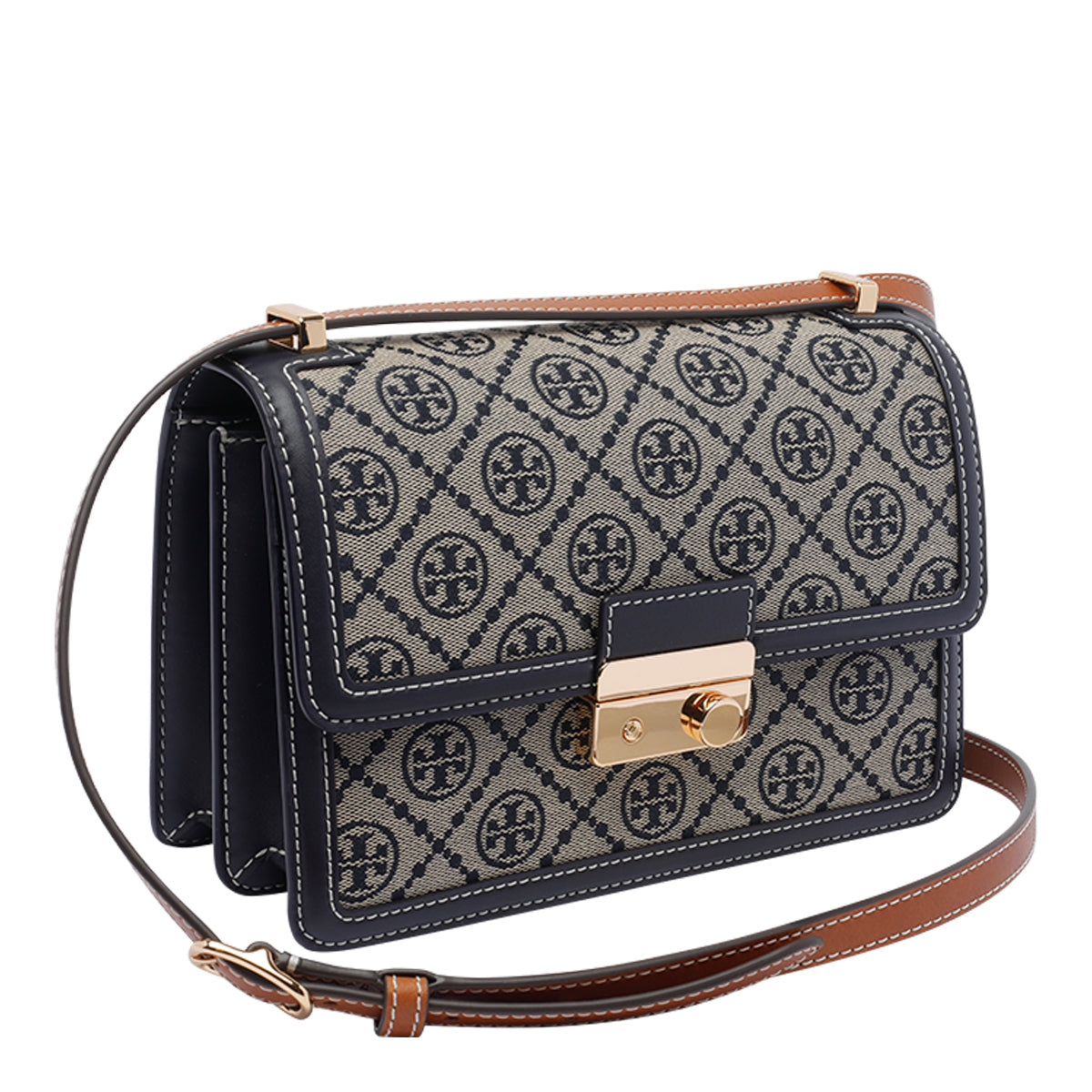 Tory Burch Bags Blue Fabric Leather Trim