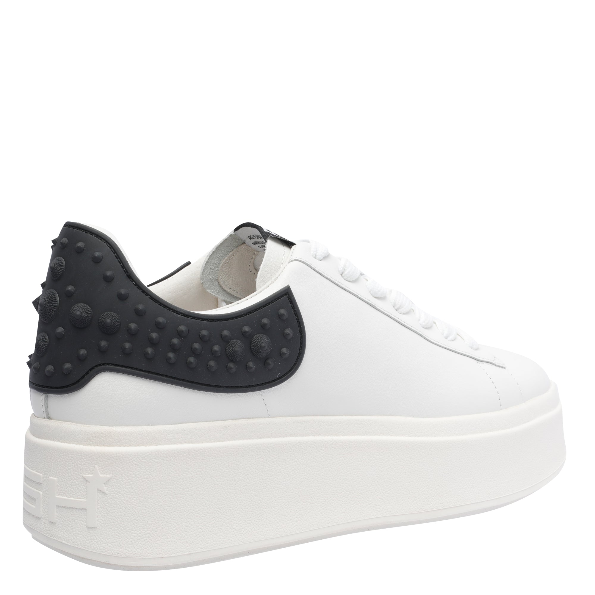 Ash Sneakers White Calf Leather/rubber Sole