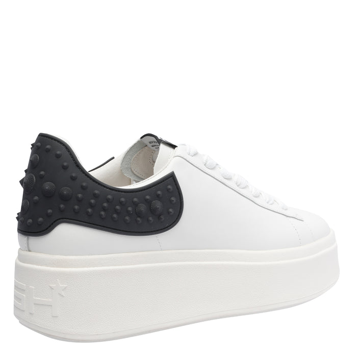 Ash Sneakers White Calf Leather/rubber Sole