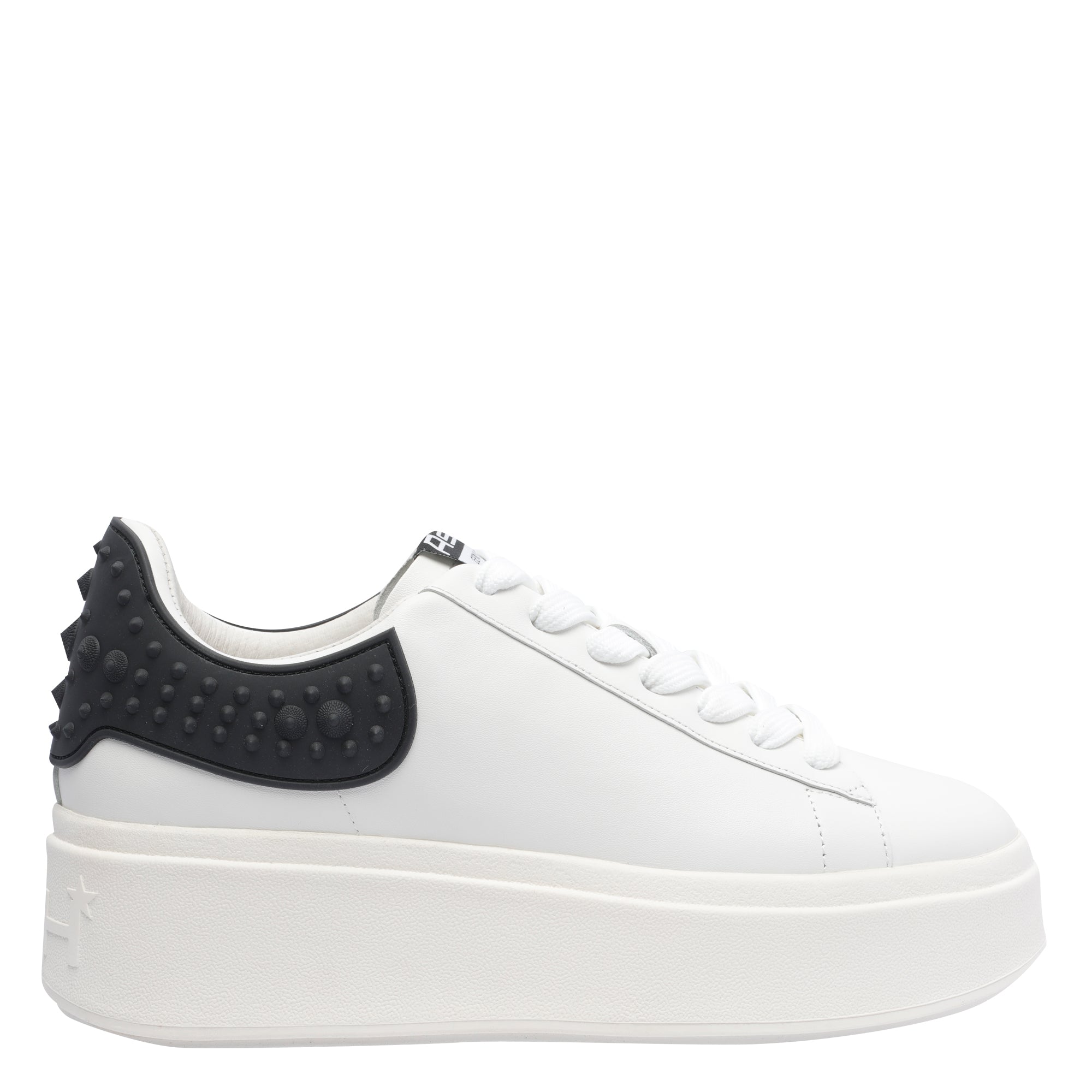 Ash Sneakers White Calf Leather/rubber Sole
