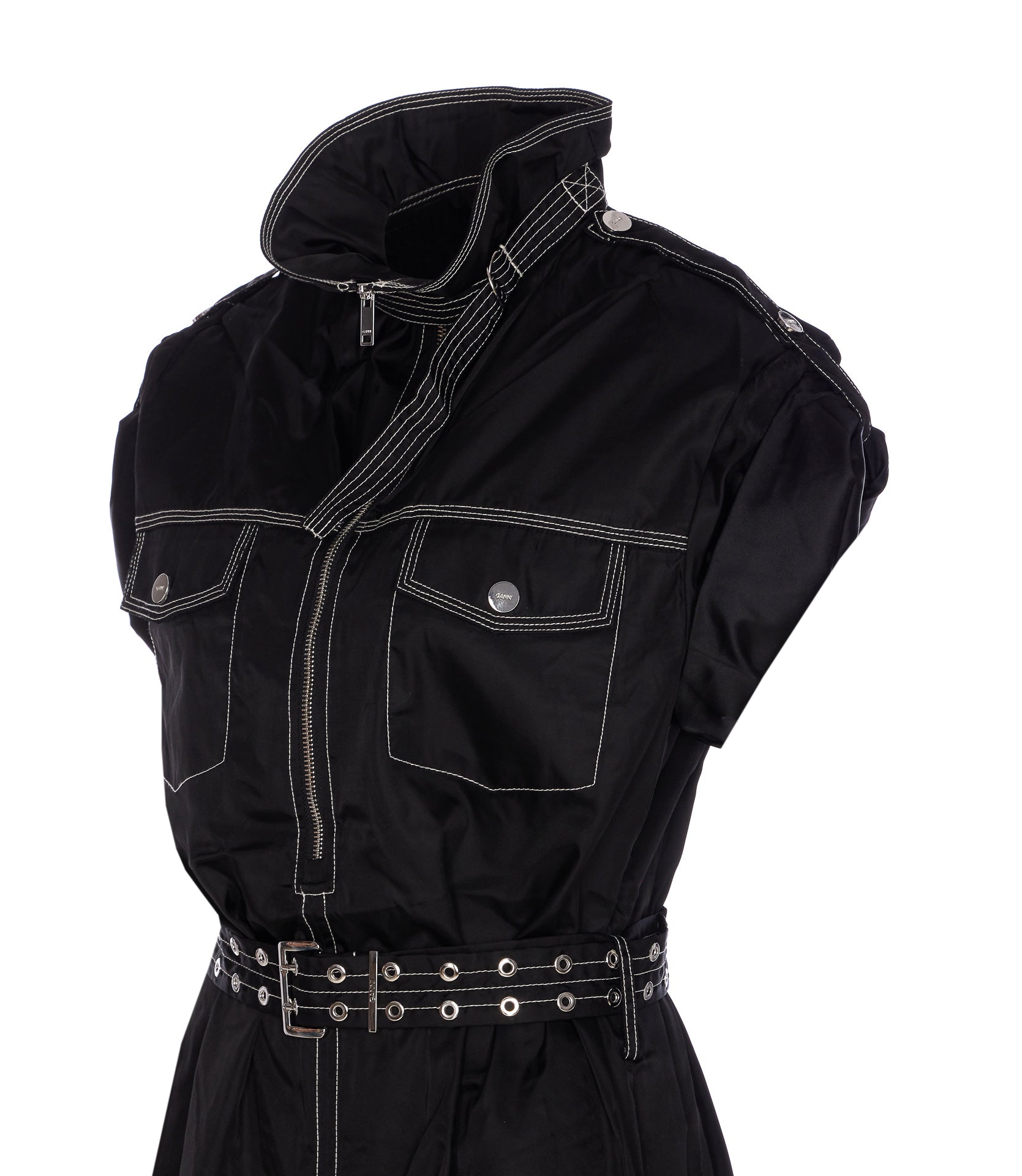 Ganni Dresses Black Recycled Polyamide